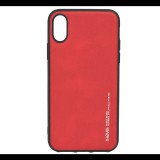 X-LEVEL szilikon telefonvédő (bőr hatású hátlap) PIROS [Apple iPhone XS 5.8] (5996457839926)