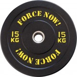 X100500 Force Now! Hi-temp bumper súlytárcsa, 15kg, fekete