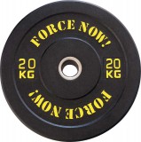 X100500 Force Now! Hi-temp bumper súlytárcsa, 20kg, feketeH