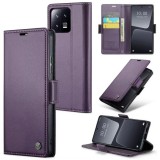 Xiaomi 14T, Oldalra nyíló tok, stand, kártyatartóval, RFID technológiával, Wooze CaseME, lila