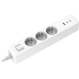 Xiaomi 20W Power Strip (2C1A) EU 1,4m kapcsolós fehér elosztó (BHR07UKEU)