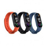 Xiaomi BHR5134GL Mi Band 6 3db fekete/narancs/kék szilikon pánt csomag (XMMSB6STRBOB)