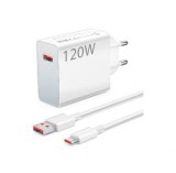 Xiaomi BHR9462EU MDY-14-EE HyperCharge gyári hálózati töltőfej 6A 120W USB Type-C adatkábellel Bliszteres