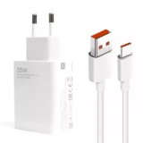 Xiaomi BHR9956EU MDY-16-EF gyári hálózati fehér gyors töltőfej 3A 33W USB Type-C adatkábellel Bliszteres
