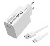 Xiaomi hálózati töltő USB aljzat (33W, PD gyorstöltő 3.0 + Type-C kábel) FEHÉR