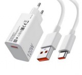 Xiaomi MDY-16-EN hálózati töltő USB aljzat (120W, PD gyorstöltő + Type-C kábel) FEHÉR