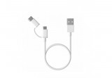 Xiaomi Mi 2-in-1 USB Cable Micro USB to Type C 30cm USB kábel 0,3 M USB 2.0 USB A Micro-USB B Fehér
