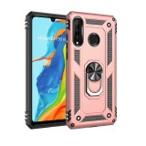 Xiaomi Mi A3 Lite, Műanyag hátlap védőtok, közepesen ütésálló, szilikon belső, telefontartó gyűrű, Defender, Vörösarany