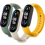 Xiaomi Mi Smart Band 6 Strap pótszíj elefántcsont/olíva/sárga (BHR5135GL) (BHR5135GL)