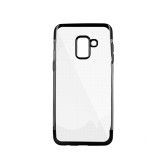 Xiaomi Redmi Note 5A, TPU szilikon tok, Electro Plating, átlátszó/fekete (71803) - Telefontok