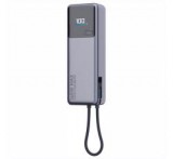 Xiaomi vésztöltő Type-C aljzat (10000mAh, 165W, gyorstöltő + fix Type-C kábel) SÖTÉTSZÜRKE