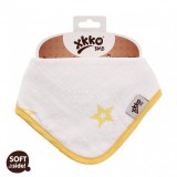 Xkko nyálkendő patentos bambusz - citromsárga csillagok BMBBND018