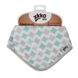 Xkko nyálkendő patentos bambusz - menta mintás BMBBND041