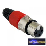 XLR aljzat piros