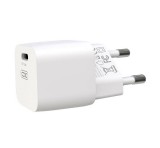 XO CE01B hálózati gyorstöltő adapter, Type-C, 20W, fehér