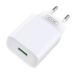 XO CE02D hálózati töltő Type-C aljzat (18W, PD gyorstöltő) FEHÉR