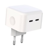 XO L102 wall charger, 2x USB-C, 35W (white)