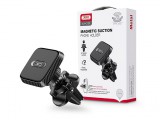 XO univerzális szellőzőrácsba illeszthető mágneses autós tartó - XO C123 Magnetic Suction Phone Holder - fekete