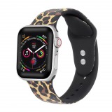 Xpro Apple Watch 38/40mm nyomtatott szilikon szíj leopárd mintás (124523) (XP124523) - Szíj