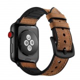 Xpro Apple Watch 42/44mm szilikon/bőr szíj barna  (117640) (X117640) - Szíj