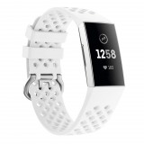Xpro Fitbit Charge3 L-méret szilikon szíj fehér (116972) (X116972) - Szíj