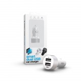 Xprotector Smart Dual USB szivargyújtós töltő fehér (115806) (115806) - Autós Töltők
