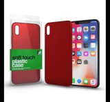 Xprotector Soft Touch plasztik hátlap tok, Apple iPhone X, piros  Xprotector 47345