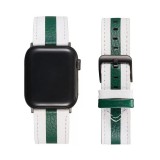 Xprotector XPRO™ Apple Watch bőr szíj Fehér / Sötétzöld Apple Watch 42mm (S1-S3) / 44mm / 45mm / 46mm / 49mm készülékhez