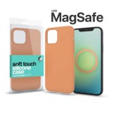 Xprotector XPRO™ MagSafe rögzítésű Soft Touch Szilikon tok Apple Iphone 15 Pro Max készülékhez - narancs