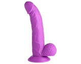 XR Brands POP - tapadótalpas, herés dildó - 19 cm (lila)