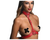 XR Brands Strict - nyakpántos testhám (piros)