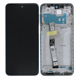 Xiaomi Redmi Note 9S LCD kijelző, érintőpanel, ezüst (Glacier White) kerettel, gyári