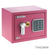 Yale mini széf elektronikus számzárral, rózsaszín