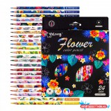 Yalong virág mintás színes ceruza készlet (12 darabos)