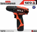 Yato akkumulátoros fúrócsavarozó 12V - 30 Nm - elektromos kisgép