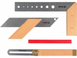 YATO Asztalos derékszög készlet 45° / 90° / 135°, 235–250 mm, 4 részes (YT-70823)