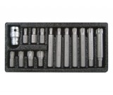 YATO Bit készlet 15 részes RIBE M6-M14 L=30mm 1/2" (YT-0419)