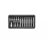 YATO Bit készlet, 30/75 mm - 1/2 col - 15 részes - TORX