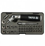 YATO Bithegy és dugókulcs készlet 42 részes racsnis behajtóval