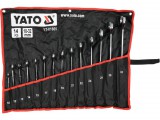 YATO Csavart szárú kombinált kulcskészlet villás és X-profilú fejjel, 10–32 mm, 14 részes (YT-01865)