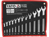 YATO Csillag-villáskulcs készlet 12 részes, 8–24 mm, 12 szögű fejjel (YT-0362)