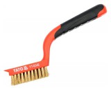 YATO Drótkefe 5 soros műa. nyéllel sárgaréz