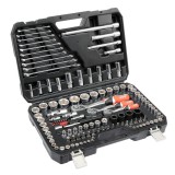 YATO Dugókulcs készlet 120 részes 1/2 col 20-32, 1/4 col 4-13, 3/8 col 9-17 profi CrV S2