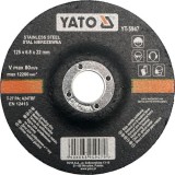 Yato fém csiszoló korong 125 x 22 x 6,8 mm konvex INOX (5906083959479)