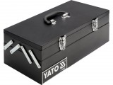 YATO Fém szerszámosláda 460 × 200 × 180 mm, 3 rekeszes, lakatolható (YT-0884)