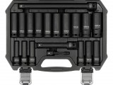 YATO Hosszú gépi dugókulcs készlet pneumatikus ütvecsavarozóhoz 1/2”, 8–24 mm, 19 részes (YT-10556)