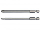 YATO Hosszú Tri-Wing csavarozó bit készlet 2-es és 4-es méret, 100 mm, S2 acél, 2 részes (YT-0497)