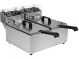 YATO Kétmedencés elektromos ipari olajsütő 2 × 3,5 l, 2 × 2 kW, 60–200 °C (YG-04620)