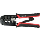 YATO Krimpelő fogó UTP hálózati (RJ45) és telefon (RJ11) csatlakozókhoz