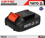 Yato LI-ION 18V akkumulátor 2.0 AH - elektromos kisgép